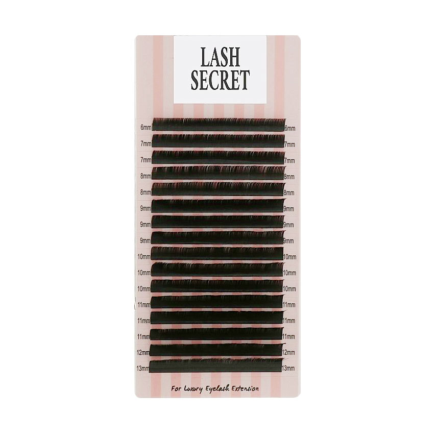 Накладні вії Lash Secret чорні, 16 ліній (mix, 0.07, L, 6-13)