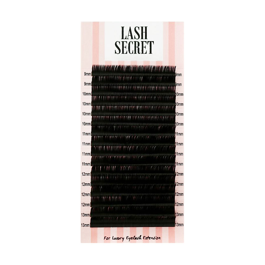Накладні вії Lash Secret чорні, 16 ліній (mix, 0.1, L, 9-13)
